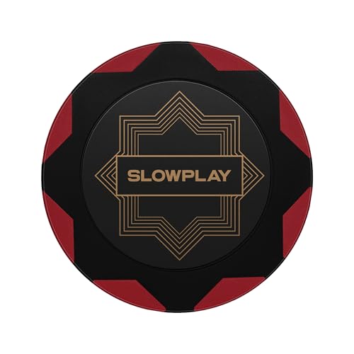 SLOWPLAY Nash Pokerchips aus Ton, 50 Clay Poker Chips Metallkern 14g| Poker Texas Hold'em Chips ohne Nennwert | Erstklassiger Verarbeitung und elegantem Design (Rote Farbe) von SLOWPLAY