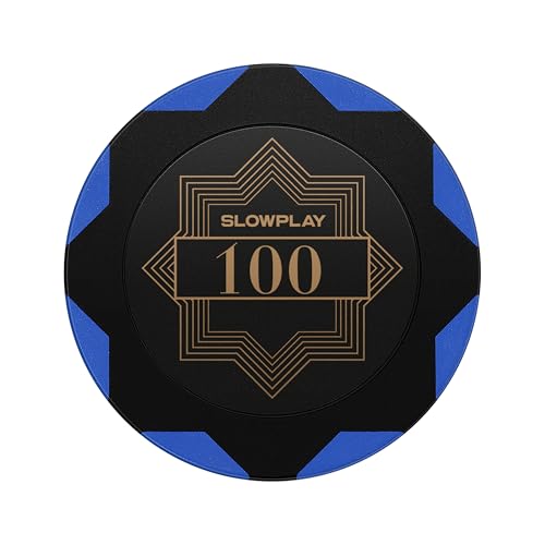 SLOWPLAY Nash Pokerchips aus Ton, 50 Clay Poker Chips Metallkern 14g| für Poker Texas Hold`em | Jetons Casino mit Erstklassiger Verarbeitung und elegantem Design (Wert 100) von SLOWPLAY