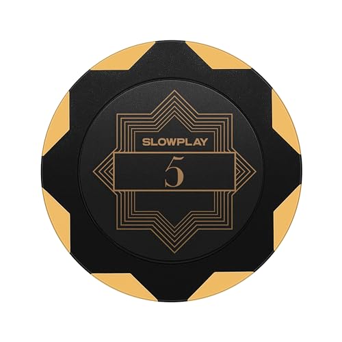 SLOWPLAY Nash Pokerchips aus Ton, 50 Clay Poker Chips Metallkern 14g| für Poker Texas Hold`em | Jetons Casino mit Erstklassiger Verarbeitung und elegantem Design (Wert 5) von SLOWPLAY