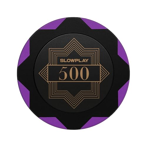 SLOWPLAY Nash Pokerchips aus Ton, 50 Clay Poker Chips Metallkern 14g| für Poker Texas Hold`em | Jetons Casino mit Erstklassiger Verarbeitung und elegantem Design (Wert 500) von SLOWPLAY