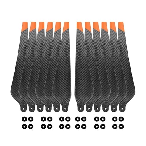 SLRQVFZY 12 stücke Propeller 3820S Propeller CW CCW Klinge Requisiten for DJ-I Agras T30 Drone zubehör(12pcs Carbon Fibre) von SLRQVFZY