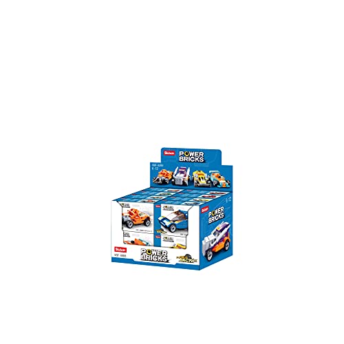 SLUBAN PowerBricks - Pull Back Car IN Display Box, 16 Pieces IN TOTAL, 2 Each M38-B0888 von Sluban