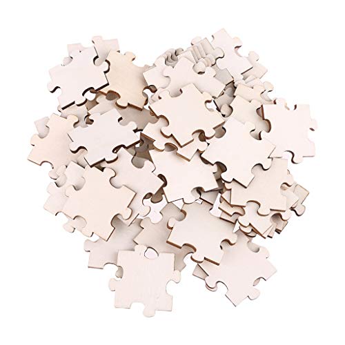 100 Stück/Set unfertige Holzpuzzles Teile zum Basteln 100 Stück/Set unfertige Holzpuzzles Teile zum Basteln von SLXLYH