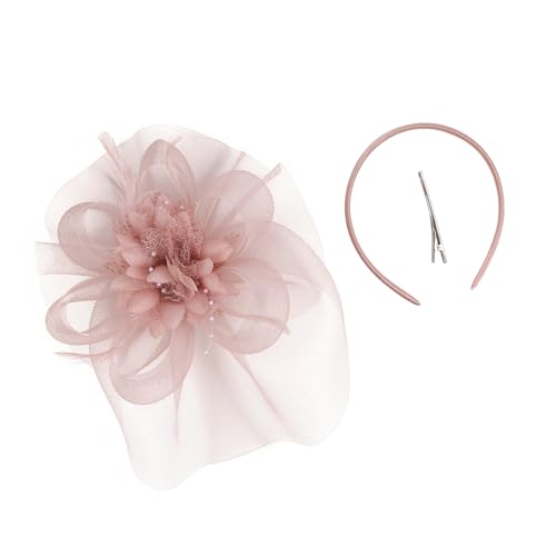 20s Themenereignis Hairhoop Flapper Styles Stirnbänder Mit Gefiedertem Netzblumenhaarband Für Kostümveranstaltungen Abend Galas von SLXLYH