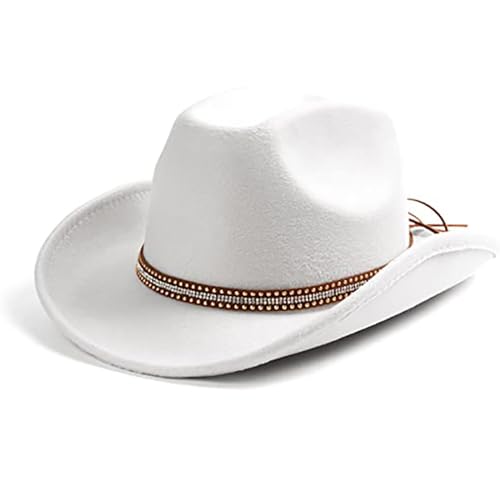 Cowboyhut mit breiter Krempe, Ritterhut für Disco, Haus, Cocktailpartys, Urlaub, einfach für Comedian-Schauspieler Cowboyhut mit breiter Krempe, Ritterhut für Disco, Haus, Cocktailpartys, Urlaub, einfach für Comedian-Schauspieler von SLXLYH