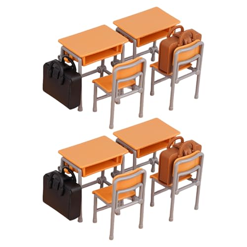 Interaktive Winzige Schulszene Set 1:12 Schuppenhäuser Zubehör Mit Schreibtischstühlen Rucksäcke Interaktive Winzige Schulszene Set 1:12 Schuppenhäuser Zubehör Mit Schreibtischstühlen Rucksäcke von SLXLYH