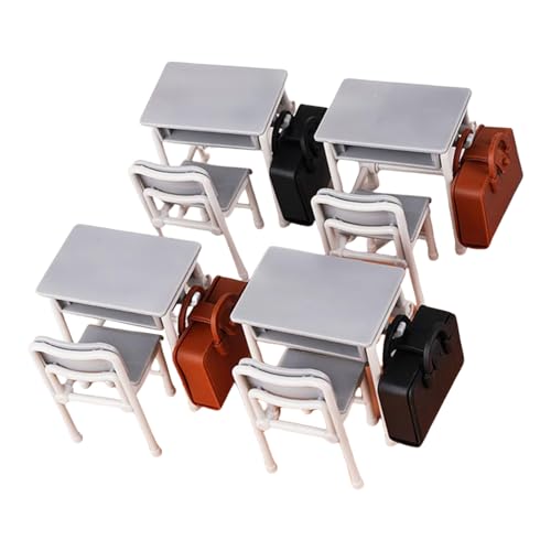 Interaktive Winzige Schulszene Set 1:12 Schuppenhäuser Zubehör Mit Schreibtischstühlen Rucksäcke Interaktive Winzige Schulszene Set 1:12 Schuppenhäuser Zubehör Mit Schreibtischstühlen Rucksäcke von SLXLYH