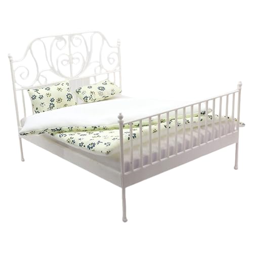 Miniatur Schlafzimmer Eisenbett Mit Blumenbettwäsch Miniatur Schlafzimmer Eisenbett Mit Blumenbettwäsch von SLXLYH