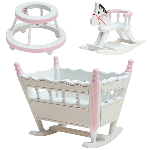 Packung 3 Miniatur Holz Kinderzimmer Schlafzimmer Möbel Set Für 1/12 Dollhouses Kinder Tun Spiel Spielzeugkinder Sicheres Design. Packung 3 Miniatur Holz Kinderzimmer Schlafzimmer Möbel Set Für 1/12 Dollhouses Kinder Tun Spiel Spielzeugkinder Sicheres Design. von SLXLYH