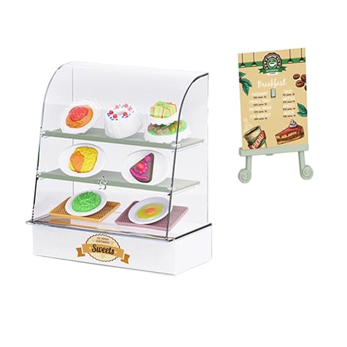 Plastik Miniatur Bäckerei Shop Szenendekoration Set Mit Kuchenanzeige Und Spielzeugspielzeug Für Handwerksmodellprojekte Spielen Plastik Miniatur Bäckerei Shop Szenendekoration Set Mit Kuchenanzeige Und Spielzeugspielzeug Für Handwerksmodellprojekte Spielen von SLXLYH