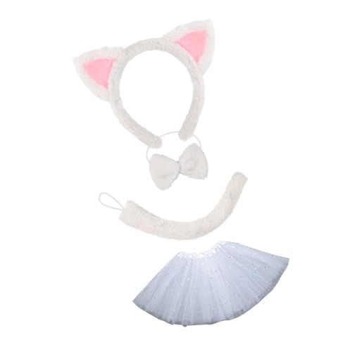 SLXLYH 3/4/5 Katzen Kostüme Cosplay Katzen Ohren Stirnband Schleifen Schwanz Tutus Gesicht Aufkleber Halloween Tier Fasching Kostüm Zubehör SLXLYH 3/4/5 Katzen Kostüme Cosplay Katzen Ohren Stirnband Schleifen Schwanz Tutus Gesicht Aufkleber Halloween Tier Fasching Kostüm Zubehör von SLXLYH