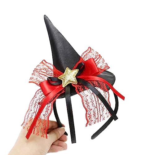 SLXLYH Cooles Hexenhut Stirnband Geburtstag Party Cosplay mit Kopfbedeckung Haarschmuck Halloween Kostüm Haarband von SLXLYH