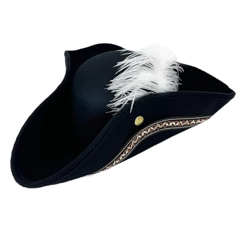 SLXLYH Cosplay Fedoras Piratenkappen, gefiedert, für Kinder, Halloween-Party, Rollenspiel SLXLYH Cosplay Fedoras Piratenkappen, gefiedert, für Kinder, Halloween-Party, Rollenspiel von SLXLYH