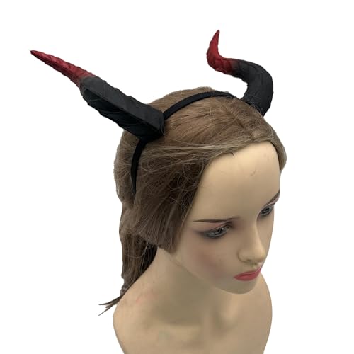 SLXLYH Devil Horns Stirnband Halloween Cosplay Kostüm Accessoires Party Dressing Kopfspeise Haarzubehör Für Frauen Männer Halloween Stirnbänder SLXLYH Devil Horns Stirnband Halloween Cosplay Kostüm Accessoires Party Dressing Kopfspeise Haarzubehör Für Frauen Männer Halloween Stirnbänder von SLXLYH