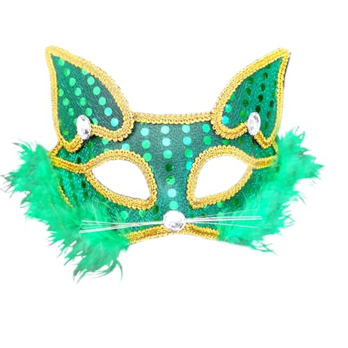 SLXLYH Fuchs Maskerade Plüschtier Verkleiden Katzen halbes Gesicht für Karneval Halloween Partys von SLXLYH