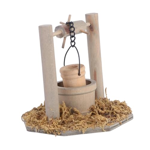 SLXLYH Handwerk Holzgarten Accessoire Kleine Wasserbrunnen Mit Eimer Für Miniaturzene Landschaftsdekoration SLXLYH Handwerk Holzgarten Accessoire Kleine Wasserbrunnen Mit Eimer Für Miniaturzene Landschaftsdekoration von SLXLYH