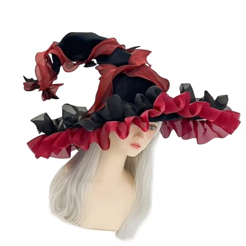 SLXLYH Hexenhut Dehnbare Elastische Stirnbänder Weicher Polyester Stoff Für Familien Halloween Outfits Cosplay Und Kostüme Zubehör Tragbare Faltbare Hexenkostümhut von SLXLYH