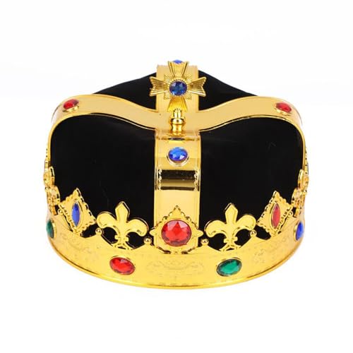SLXLYH Königskrone, Zauberstab für Kinder, Geburtstag, Party, Hut für Halloween, Weihnachten, König, Kostüm, Krone, Tiaras, Kopfbedeckung SLXLYH Königskrone, Zauberstab für Kinder, Geburtstag, Party, Hut für Halloween, Weihnachten, König, Kostüm, Krone, Tiaras, Kopfbedeckung von SLXLYH
