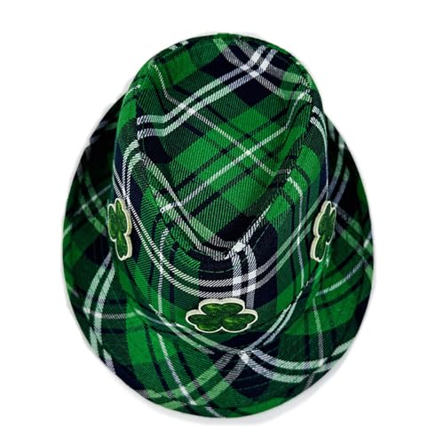 SLXLYH Luckily Shamrock Hut Wollstoff Mode Kostüm Zubehör für Feste Partys und kulturelle Feiern Grün von SLXLYH