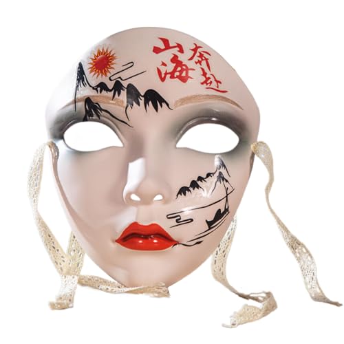 SLXLYH Maskerade, handbemalt, Vollgesicht, Halloween, Cosplay, für Damen, Herren, Cosplay, Mottopartys, Fotografie von SLXLYH