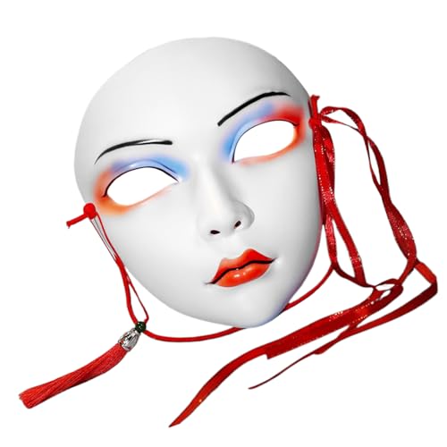 SLXLYH Maskerade Handbemaltes Vollgesichts-Maskerade-Kostüm-Zubehör für Frauen, Bühnenspiel-Mottopartys SLXLYH Maskerade Handbemaltes Vollgesichts-Maskerade-Kostüm-Zubehör für Frauen, Bühnenspiel-Mottopartys von SLXLYH