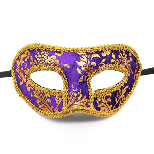 SLXLYH Maskerade für Herren, Antik-Look, mit elastischem Band, Vintage-Halbgesicht, Party, Halloween, Kostümzubehör SLXLYH Maskerade für Herren, Antik-Look, mit elastischem Band, Vintage-Halbgesicht, Party, Halloween, Kostümzubehör von SLXLYH