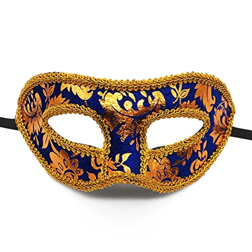 SLXLYH Maskerade für Herren, Antik-Look, mit elastischem Band, Vintage-Halbgesicht, Party, Halloween, Kostümzubehör SLXLYH Maskerade für Herren, Antik-Look, mit elastischem Band, Vintage-Halbgesicht, Party, Halloween, Kostümzubehör von SLXLYH