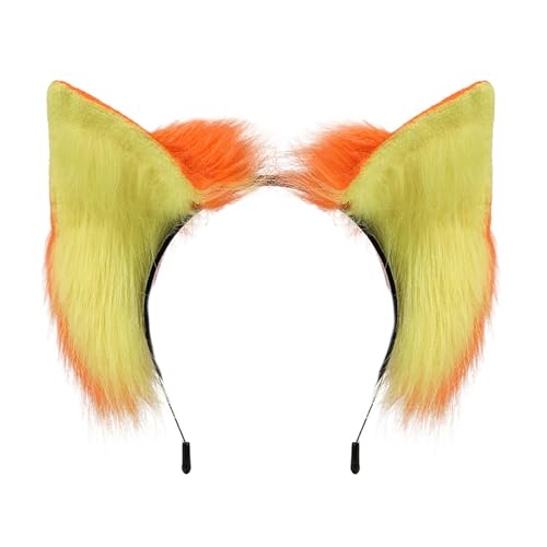SLXLYH Realistische Verstellbare Katzen Ohrstirnbänder Plüschhaarbänder Mode Hair Piece Cosplays Party Haarzubehör Für Teenager Anime Cosplays Accessoires von SLXLYH