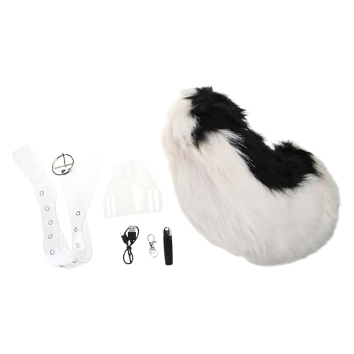 SLXLYH Rollenspiel Haarband Bewegliche Plüsch Tier Ohr Haarband Fernbedienung Tier Langer Schwanz Halloween Kostüm Requisiten Zubehör von SLXLYH