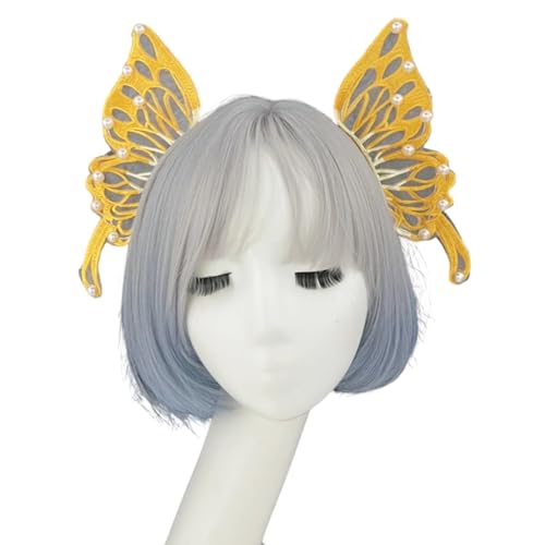 SLXLYH Schmetterlingsschleier Haarzubehör Mit Baroques Perlen Gothic Rollenspiele Head Accessoire Für Gotische Fairys Kostümpartys SLXLYH Schmetterlingsschleier Haarzubehör Mit Baroques Perlen Gothic Rollenspiele Head Accessoire Für Gotische Fairys Kostümpartys von SLXLYH