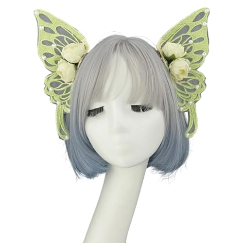 SLXLYH Schmetterlingsschleier Haarzubehör Mit Baroques Perlen Gothic Rollenspiele Head Accessoire Für Gotische Fairys Kostümpartys SLXLYH Schmetterlingsschleier Haarzubehör Mit Baroques Perlen Gothic Rollenspiele Head Accessoire Für Gotische Fairys Kostümpartys von SLXLYH