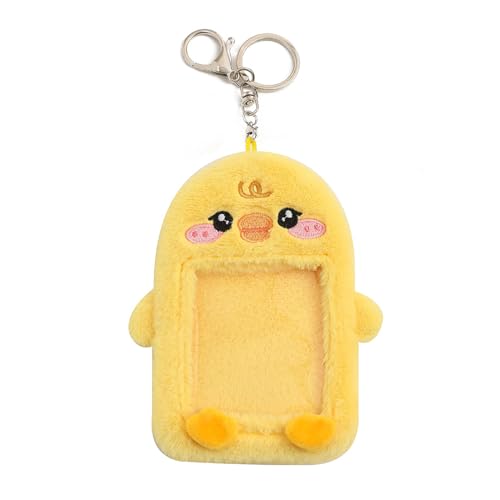 SLXLYH Stilvolle Fotokartenhalter Cartoon Plüschbeutel Anhänger Weicher Tierplüschschlüsselkette Für Fans Mädchen Briefpapierzubehör Accessoires von SLXLYH