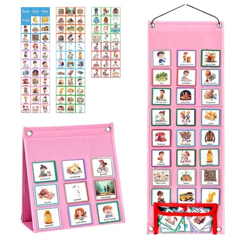 SLXLYH Visual Schedule Chart Kids Learning Materials Todder Daily Routine Chart 18+1 Pocket Double Side Visual Schedule Chart SLXLYH Visual Schedule Chart Kids Learning Materials Todder Daily Routine Chart 18+1 Pocket Double Side Visual Schedule Chart von SLXLYH