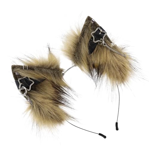 SLXLYH Weiche künstliche Ohr-Stirnbänder für Halloween und Karneval, Teufel, Cosplay, Kopfschmuck, Halloween-Party von SLXLYH