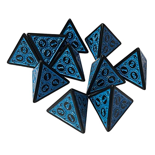 SM SunniMix 10 Stück 4-seitige Würfel, D4 polyedrische Würfel, Blau SM SunniMix 10 Stück 4-seitige Würfel, D4 polyedrische Würfel, Blau von SM SunniMix