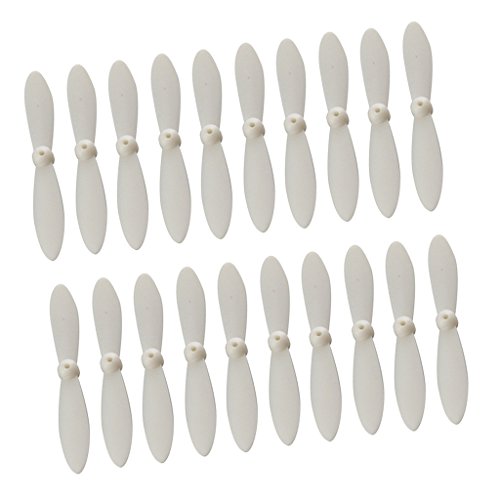 SM SunniMix 20pcs RC Drohnen Propeller, Ersatzflügel Propeller Set für Quadcopter, Weiß von SM SunniMix