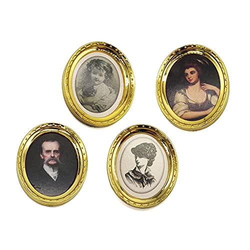 SM SunniMix 4pcs 1/12 Puppenhaus Dekoration - Ovale Fotorahmen Bilderrahmen SM SunniMix 4pcs 1/12 Puppenhaus Dekoration - Ovale Fotorahmen Bilderrahmen von SM SunniMix