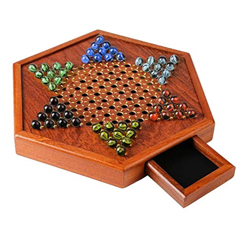 SM SunniMix Halma mit Marmor, Feine Holz Schachbrett Kinder Geschenke Board Spiel, mit 60 Glas Marmor SM SunniMix Halma mit Marmor, Feine Holz Schachbrett Kinder Geschenke Board Spiel, mit 60 Glas Marmor von SM SunniMix