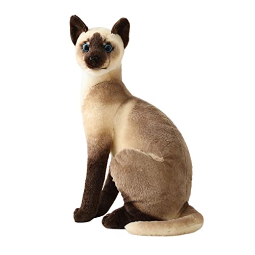 SM SunniMix Lebensechte Katze Plüsch, Katze Kuscheltier Echt Aussehend, Realistische Katze Kuscheltier Tabby Cat, Simulation Schlafende Kätzchen Spielzeug für Kinder, 32cm Siamkatze SM SunniMix Lebensechte Katze Plüsch, Katze Kuscheltier Echt Aussehend, Realistische Katze Kuscheltier Tabby Cat, Simulation Schlafende Kätzchen Spielzeug für Kinder, 32cm Siamkatze von SM SunniMix