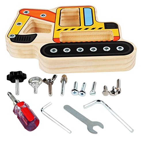 SM SunniMix Montessori Holz Schraubbrett Kindergarten LehrhilfenIngenieurfahrzeug, Pädagogisches Spielzeug Klassenzimmer Holzspielzeug Bagge, Montessori Screwdriver Holzspielzeug für Kinder - Bagger SM SunniMix Montessori Holz Schraubbrett Kindergarten LehrhilfenIngenieurfahrzeug, Pädagogisches Spielzeug Klassenzimmer Holzspielzeug Bagge, Montessori Screwdriver Holzspielzeug für Kinder - Bagger von SM SunniMix