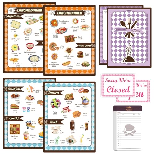Diner Restaurant Server Spielset Pretend Food Play Kitchen 1 Pcs Quittungsblock 2 Doppelseitiges Restaurant Menü Kellnerin Rollenspiel Zubehör für Mädchen Jungen Party Lernen Geburtstagsgeschenk Diner Restaurant Server Spielset Pretend Food Play Kitchen 1 Pcs Quittungsblock 2 Doppelseitiges Restaurant Menü Kellnerin Rollenspiel Zubehör für Mädchen Jungen Party Lernen Geburtstagsgeschenk von SMARSTICKER