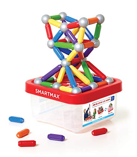 SmartMax - Build & Learn, Magnetic Discovery Construction Set with 2D & 3D Challenges, 100 Pieces, 1+ Years von SMARTMAX