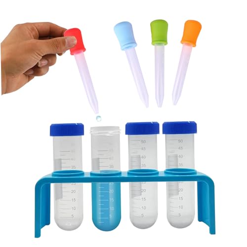 Plastik -Testrohre mit Rack 9PCS Kids -Testrohre 50 ml Plastik -Testrohre für Kinderwissenschaftler -Testrohre mit Ständer und Spitzen -Tropfen für Kinderbildungsspielzeug für Kinderwissenschaften Plastik -Testrohre mit Rack 9PCS Kids -Testrohre 50 ml Plastik -Testrohre für Kinderwissenschaftler -Testrohre mit Ständer und Spitzen -Tropfen für Kinderbildungsspielzeug für Kinderwissenschaften von SMELEYOU