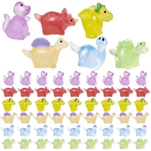 SMELEYOU 60pcs Mini Dinosaurier Figuren 6 Stile süße Mini -Harz -Dinosaurier im dunklen Leuchtend Harztiere Dollhouse Garten Dekor Goody Fillers Geschenke für Jungen SMELEYOU 60pcs Mini Dinosaurier Figuren 6 Stile süße Mini -Harz -Dinosaurier im dunklen Leuchtend Harztiere Dollhouse Garten Dekor Goody Fillers Geschenke für Jungen von SMELEYOU