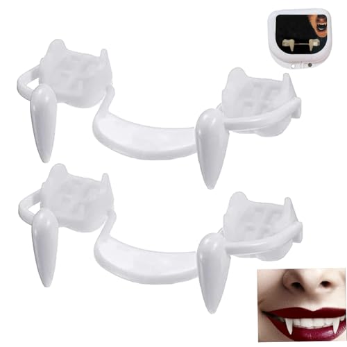 SMELEYOU Halloween Deko Versenkbare Vampirzähne 2 Teile Teleskope Zähne Zähne Zahnspangen falsche Zahnprothesen mit Halloween Partyzellen SMELEYOU Halloween Deko Versenkbare Vampirzähne 2 Teile Teleskope Zähne Zähne Zahnspangen falsche Zahnprothesen mit Halloween Partyzellen von SMELEYOU