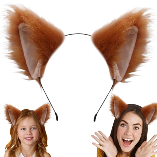 SMELEYOU Katzenohren Cat Ears Ohren Haarreif Katzenohren Stirnband Kunstfell Furry Ohren Haare Hoop Katze Cosplay Party Kostümzubehör Süßes Katzen Stirnbänder für Mädchen Frau Frauen Braun SMELEYOU Katzenohren Cat Ears Ohren Haarreif Katzenohren Stirnband Kunstfell Furry Ohren Haare Hoop Katze Cosplay Party Kostümzubehör Süßes Katzen Stirnbänder für Mädchen Frau Frauen Braun von SMELEYOU