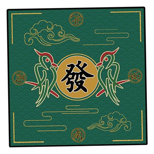 SMELEYOU Mahjong Mat Anti-Rutsch Mahjong Table Matte Rauschreduktionstisch Abdeckung Poker Domino Brettspiel für Kartenbrett und Fliesenspiele von SMELEYOU