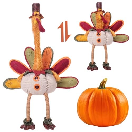 SMELEYOU Truthahn ausgestopfte Tiertuch Truthahndekorationen mit abziehbarem Hals lustiger Thanksgiving -Dekor für Harvest Farmhouse SMELEYOU Truthahn ausgestopfte Tiertuch Truthahndekorationen mit abziehbarem Hals lustiger Thanksgiving -Dekor für Harvest Farmhouse von SMELEYOU