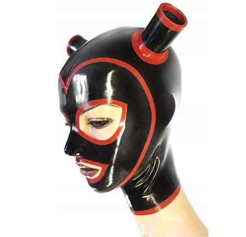SMGZC Latex Kopfmaske Gummi Haube Maskieren Latex Masken Kopfhaube Latex Maske Für Cosplay Party (2XL) von SMGZC