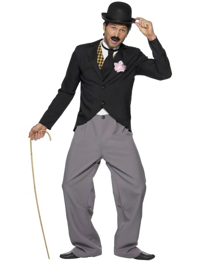 20er Jahre Herrenkostüm grau-schwarz von SMIFFY'S